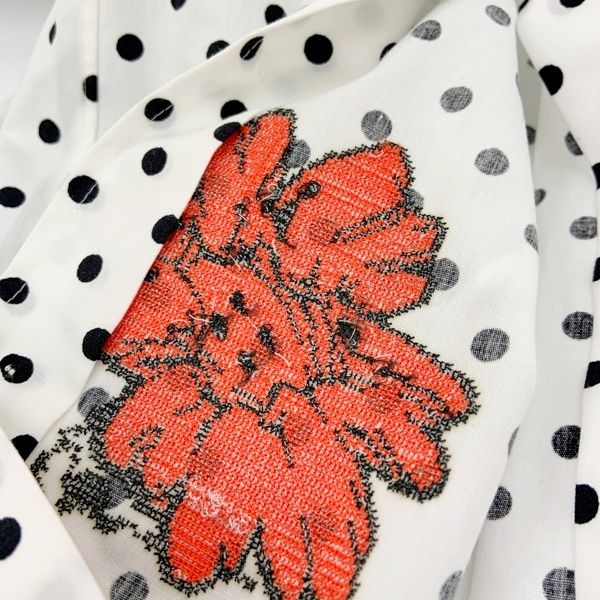 タオコムデギャルソン 花柄刺繍 ホワイト Tシャツ Sサイズ TAO COMME des GARCONS タオ コムデギャルソン ドットシャツ ブラウス