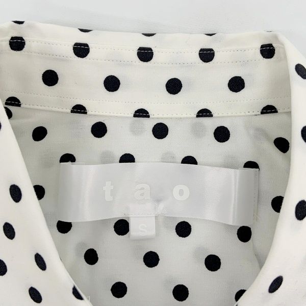 タオコムデギャルソン 花柄刺繍 ホワイト Tシャツ Sサイズ TAO COMME des GARCONS タオ コムデギャルソン ドットシャツ ブラウス