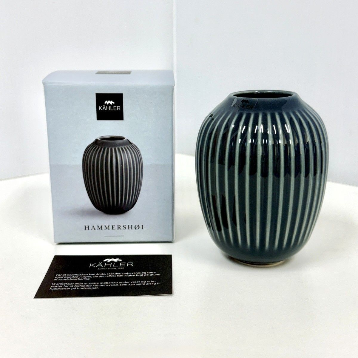 新品未使用✨】KAHLER フラワーベース ミニ アンスラサイト◇ケーラー 