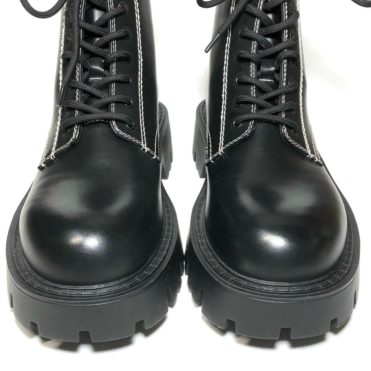 ZARA ザラ レースアップ ジップブーツ ブラック メンズ サイズ40 新品 ZARA 8ホール レースアップブーツ 26 0cm 40 BLACK メンズ ザラ
