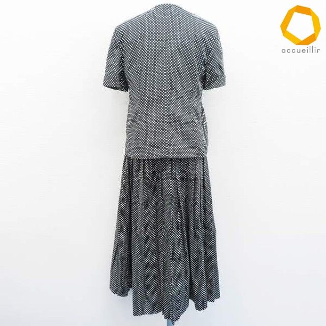 美品】インゲボルグ INGEBORG サイズ4 花モチーフ ブラック 日本製 