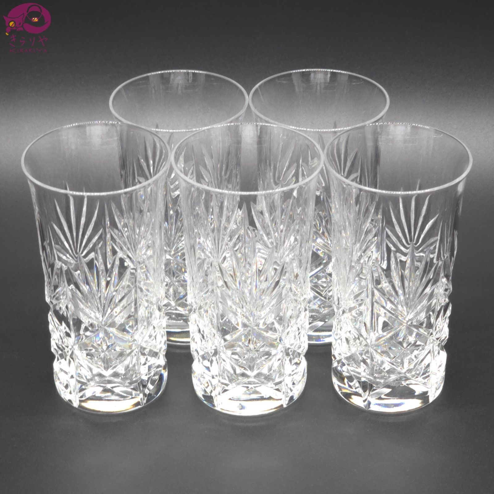HOYA CRYSTAL ホヤクリスタル タンブラーグラスセット 5客 口径5.4