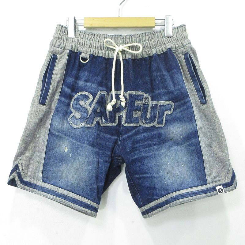 【美品】SAPEur サプール ヴィンテージデニムハーフパンツ XL 三重本店】 中古 SAPEur | サプール DENIM VINTAGE BASKET SHORTS