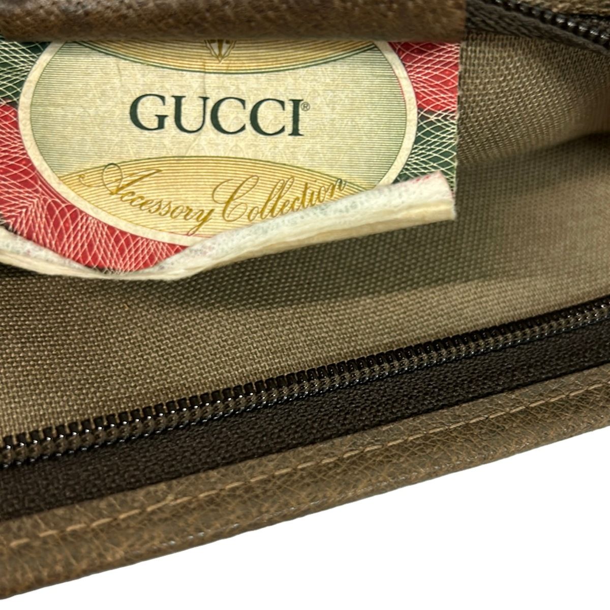 GUCCI(グッチ) ショルダーバッグ オールドグッチ,GGツインズ ライトグレー×ダークグレー×カーキブラウン レザー GUCCI(グッチ) ショルダーバッグ オールドグッチ,GGツインズ ライト
