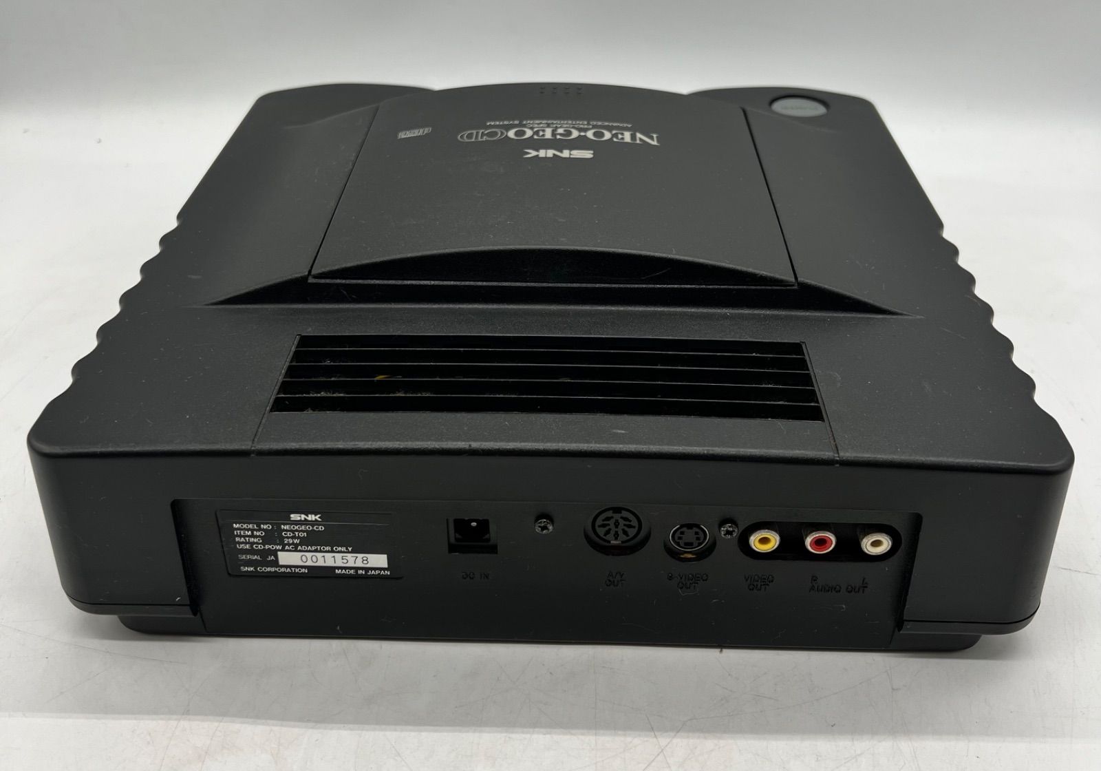 【ジャンク品】ネオジオCD 本体のみ【型名CDーT01/SNK】 🎮ジャンク🎮 ネオジオCD SNK NEO-GEO CD 本体 コントローラー付き CD