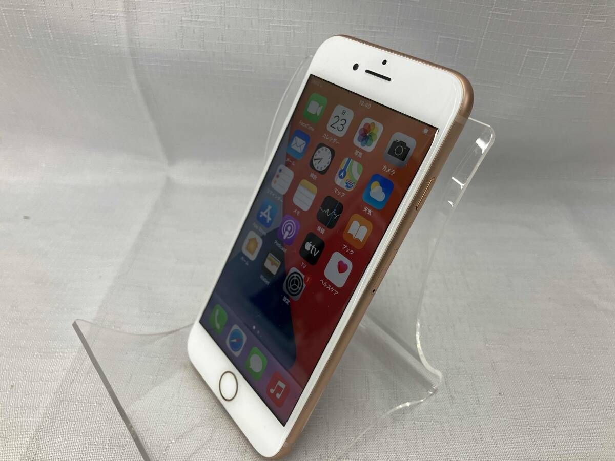 美品】Apple iPhone 8 64GBゴールド SIMロックなし au 【SIMロックなし