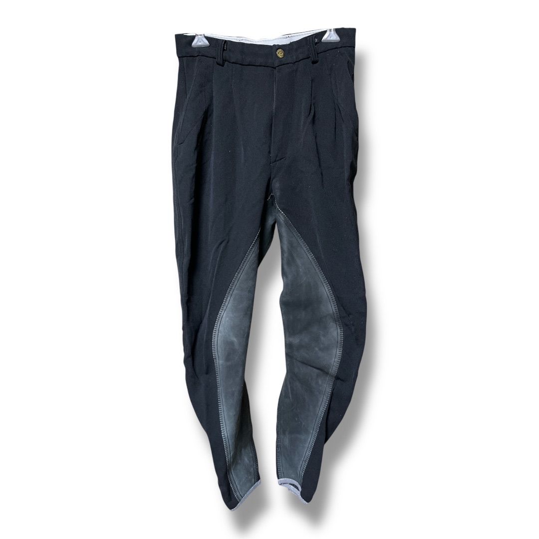 Kentucky ケンタッキー ドイツ製 ヴィンテージキュロット ストレッチ 乗馬パンツ フルグリップレザー 乗馬用品 スポーツ レディース サイズ36 ブラック ゴーゴー古着久喜倉庫店 18 No.K1845Y