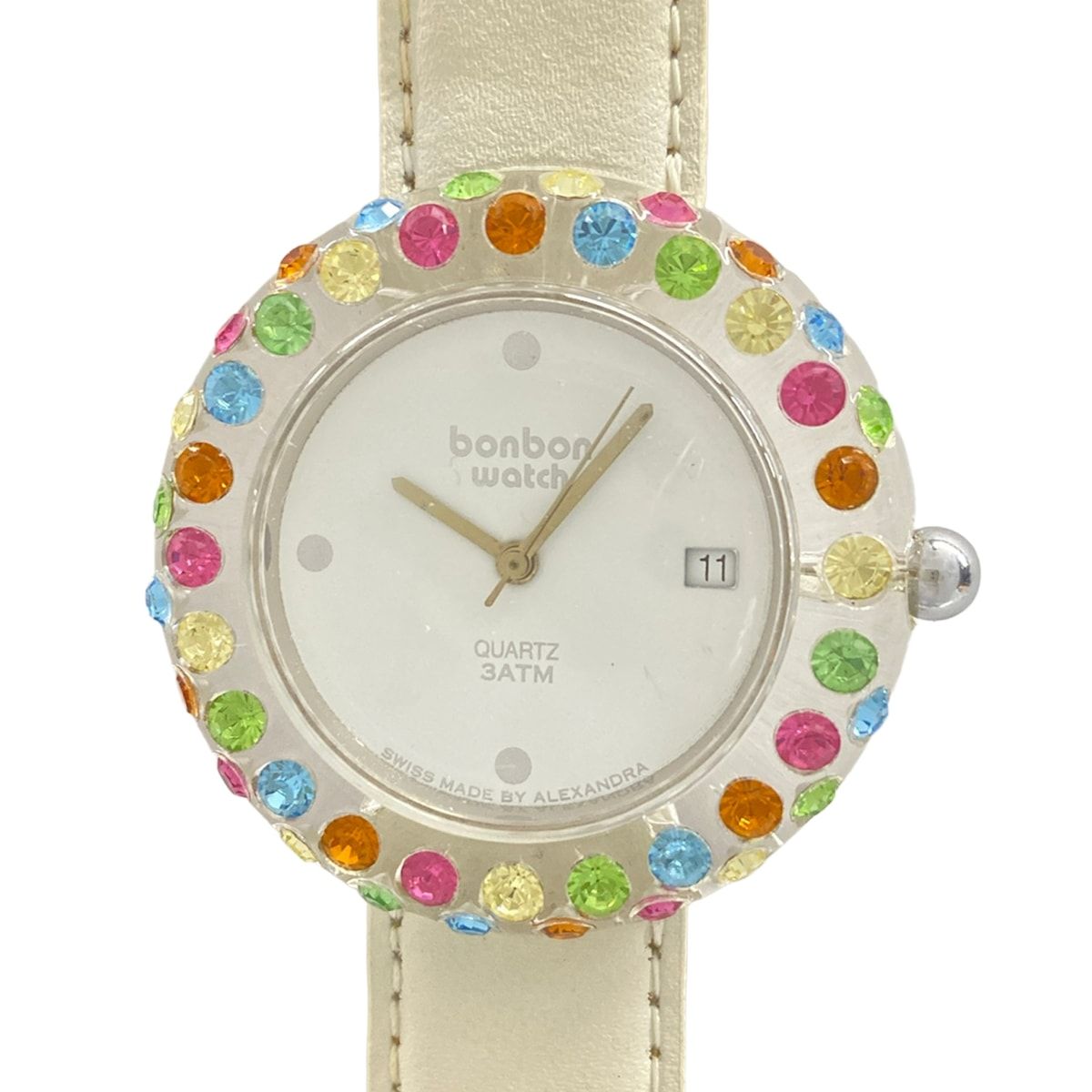BONBONWATCH(ボンボンウォッチ) 腕時計 - レディース ラインストーンベゼル ゴールド BONBONWATCH(ボンボンウォッチ) 腕時計 - レディース ラインストーン