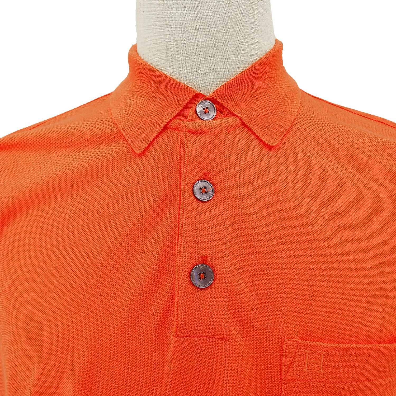 HERMES エルメス ポロシャツ Hロゴ オレンジ メンズ S 【中古】 - メルカリ