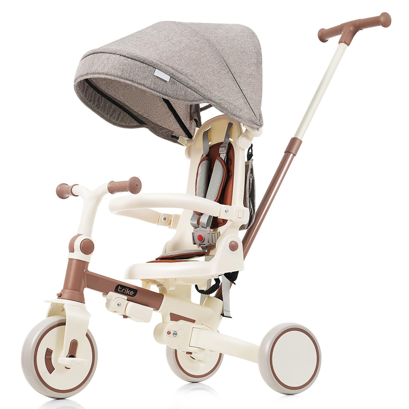 【人気商品】7in1 折りたたみ 手押し棒付き 6ヶ月-6歳 座面回転 子供用三輪車 自転車 超軽量 乗用玩具 誕生日 プレゼント