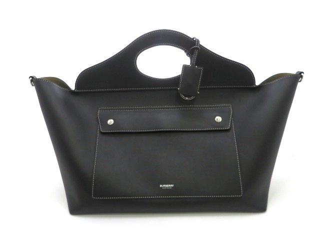 BURBERRY バーバリー 2WAYバッグ ショルダーバッグ レザー ブラック 