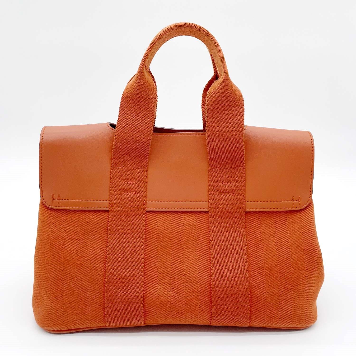 HERMES エルメス ハンドバッグ ヴァルパライソPM ブラウン キャンバス 