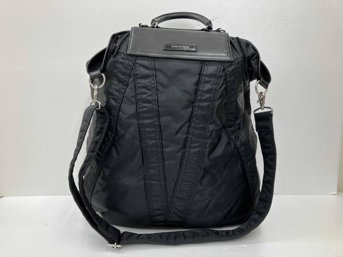 SUBLATIONS サブレーションズ LEATHER FLAP HELMET BAG レザー