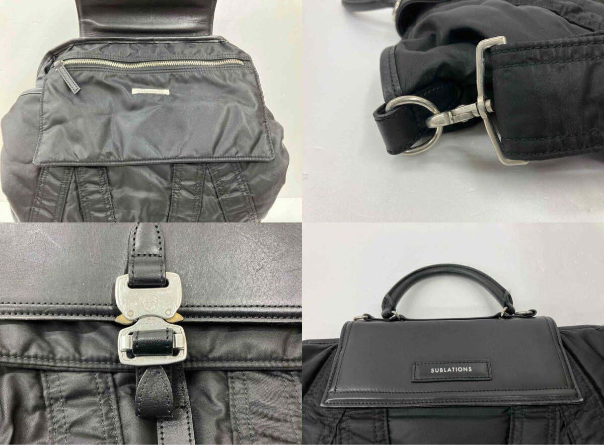 SUBLATIONS サブレーションズ LEATHER FLAP HELMET BAG レザー