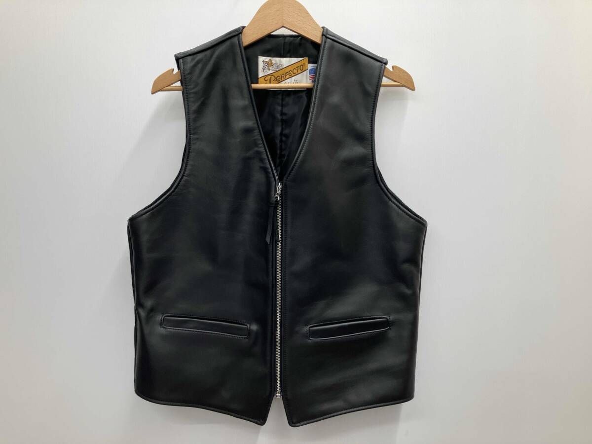 SCHOTT ショット レザーベスト ライダース 193V カウハイド ブラック