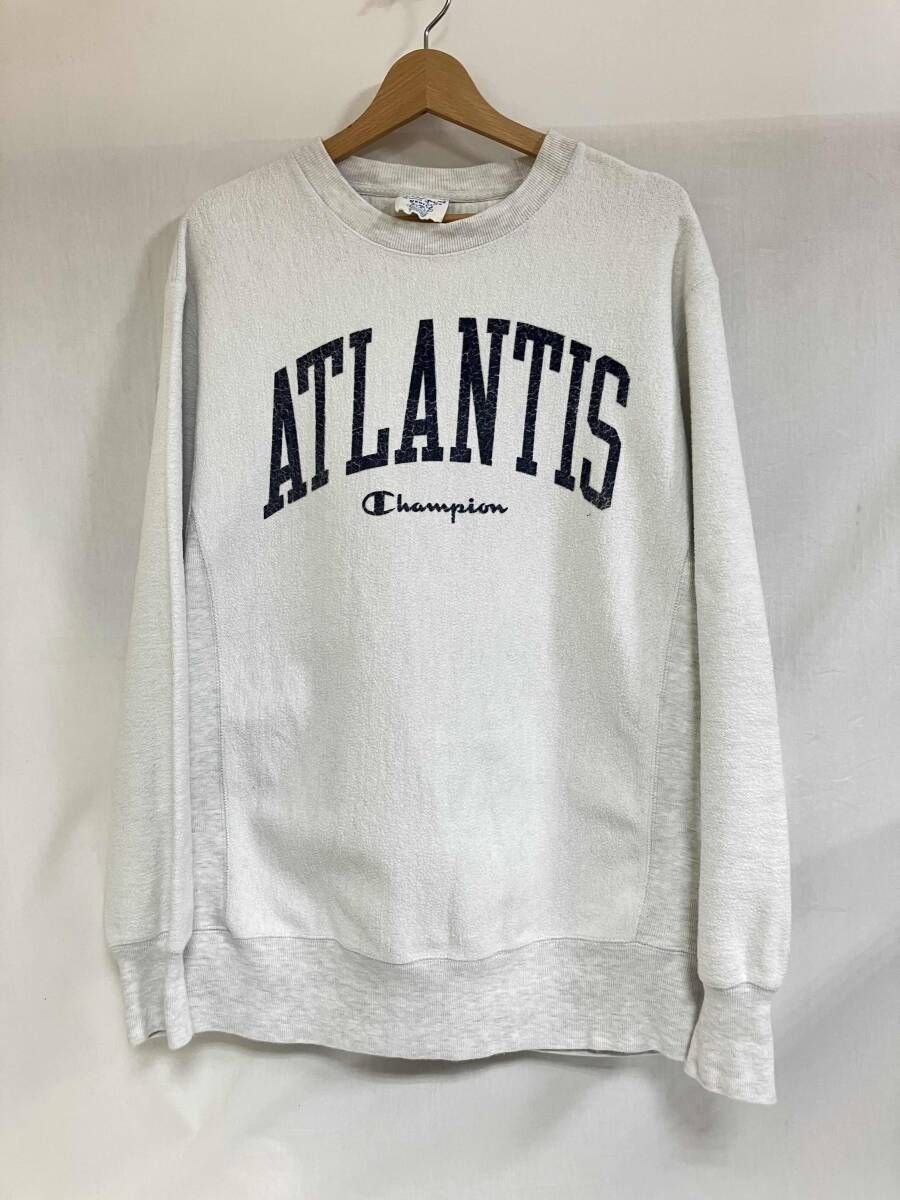 00s Champion REVERSE WEAVE スウェット サイズM Atlantis グレー インサイドアウト チャンピオン リバースウィーブ