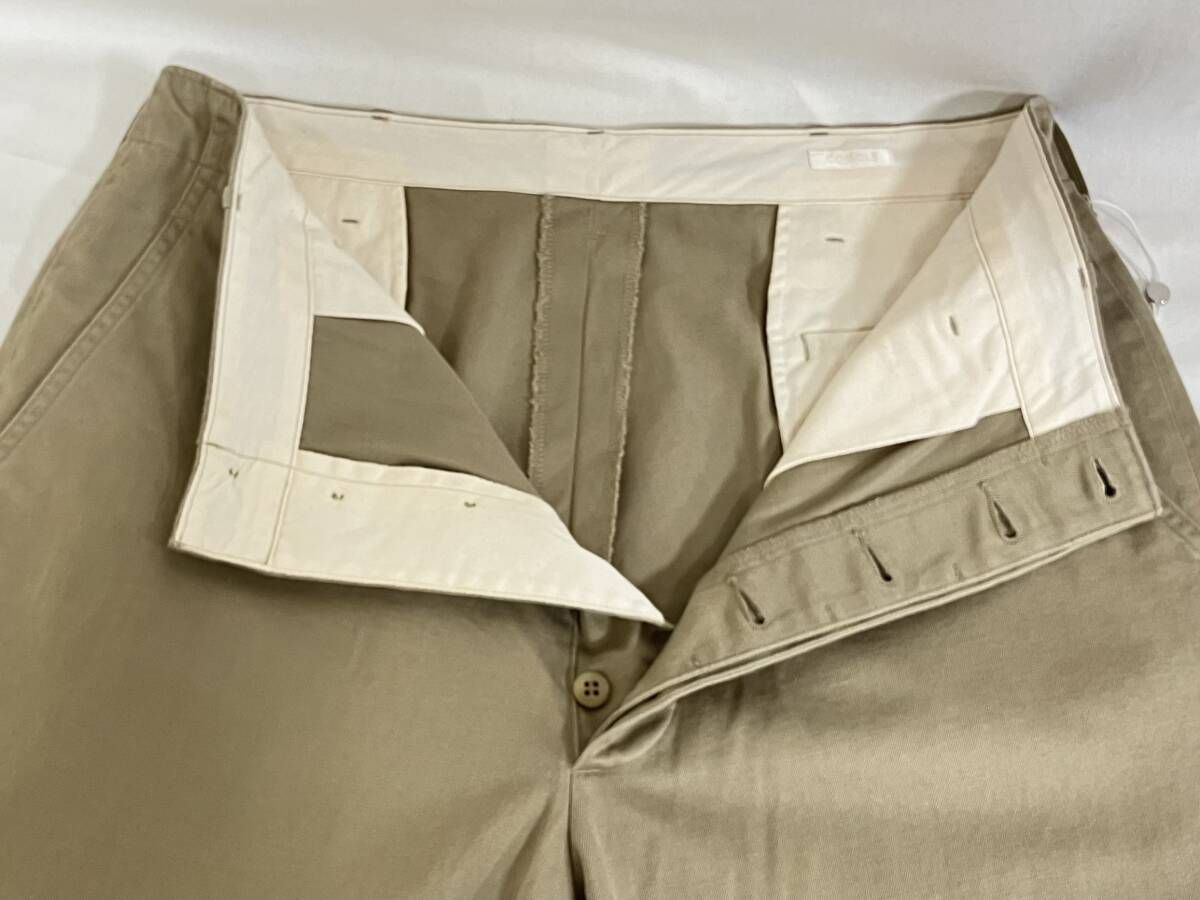 25SS COMOLI B01-03021 チノパンツ サイズ3 KHAKI 日本製 タグ付き