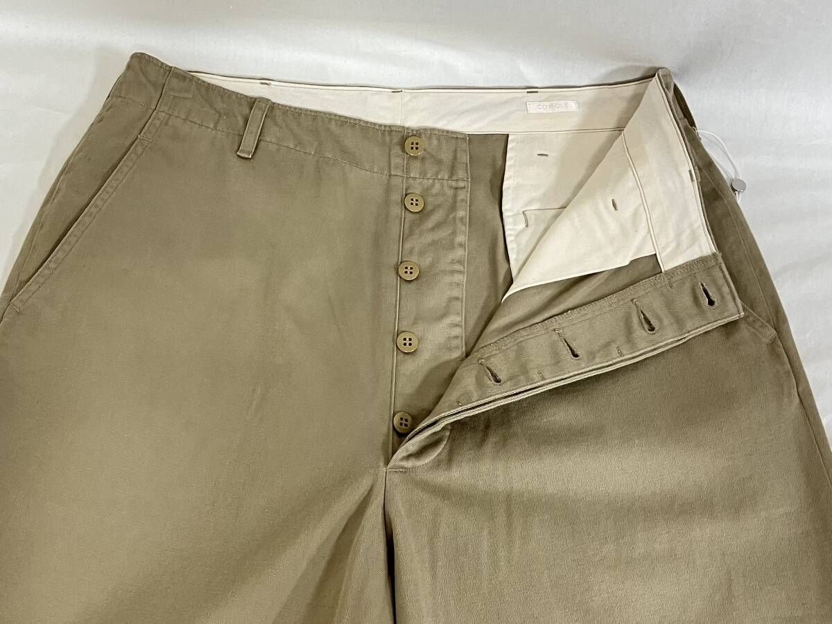 25SS COMOLI B01-03021 チノパンツ サイズ3 KHAKI 日本製 タグ付き
