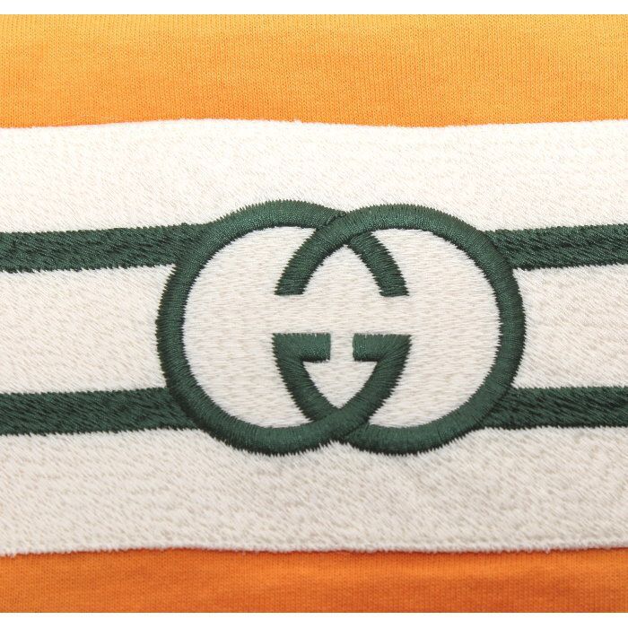 グッチ GUCCI インターロッキングG コットン Tシャツ オレンジ 695747