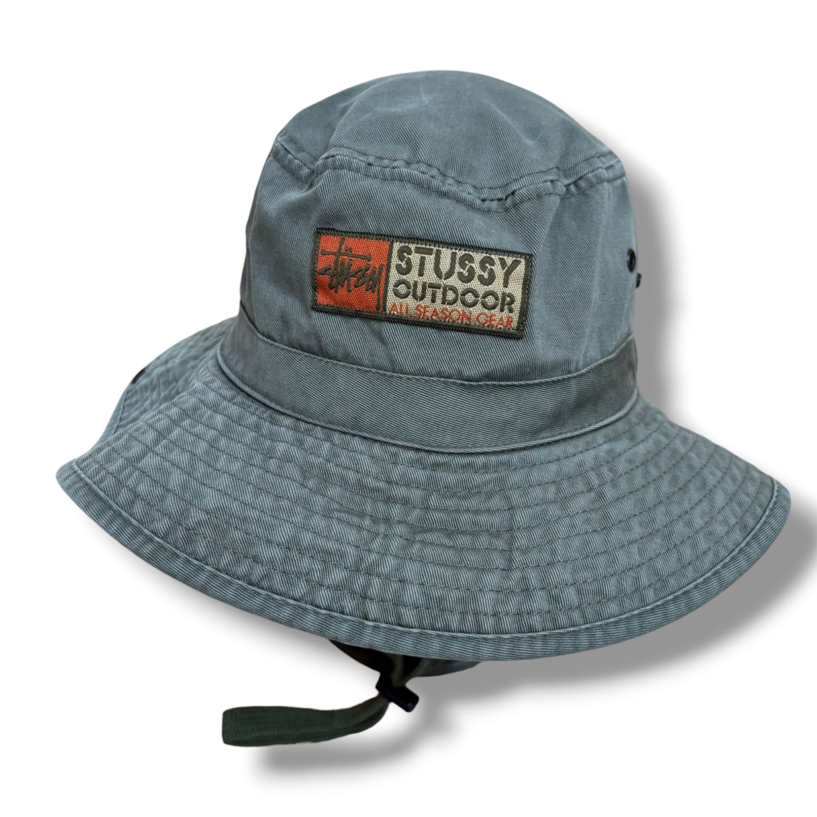 old stussy ハット ビンテージ サファリハット 古着 旧タグ 1スタ 80s 
