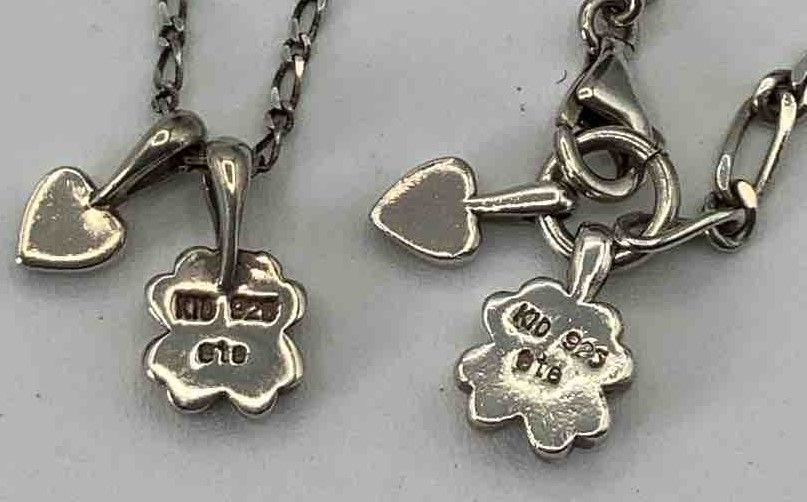✨ete エテ 四つ葉のクローバー＆ハート ネックレス K10×SV925 ete K10/SV925 クローバーハートネックレス＆ブレスレットセット 四つ