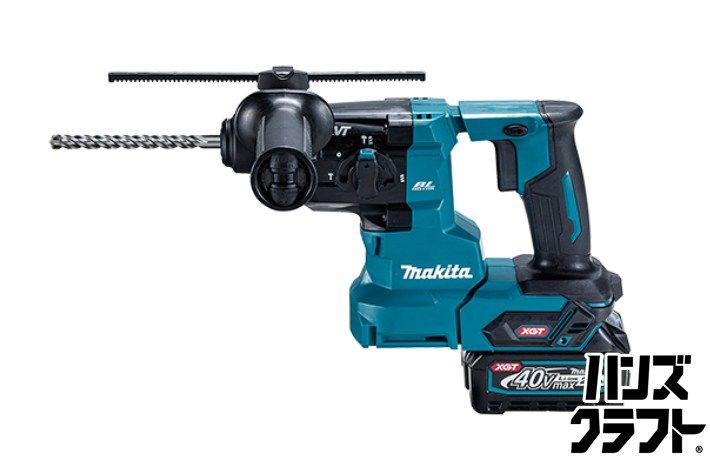 ★マキタ makita　20mm 充電式ハンマドリル HR010GRDX 40Vmax BL4025バッテリ×2個 充電器 ケース付　※ビット別売　未使用 純正