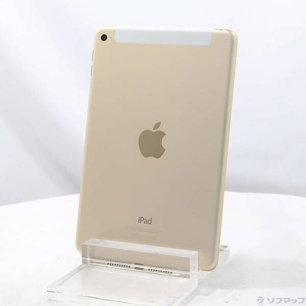 IPadmini4  16G　AU版SIMﾌﾘｰ  ｺﾞｰﾙﾄﾞ【中古】 iPad mini 第4世代 16GB Wi-Fi+Cellular SIMフリー ゴールド 2015年