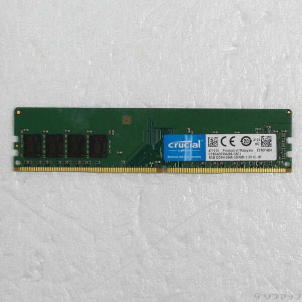 Crucial 8GB DDR4-2666 デスクトップメモリ 中古 Aランク - メルカリ