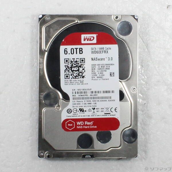 中古 WD Red WD60EFRX 6TB 3.5インチ HDD SATA ① WESTERN DIGITAL WD60EFRX [6TB SATA600 5400] 価格比較 - 価格.com