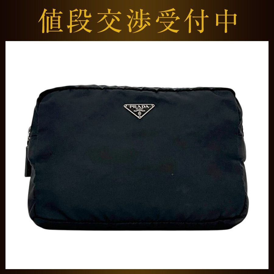 プラダ ポーチ ブラック NERO 黒 テスート 小物入れ ナイロン 中古 