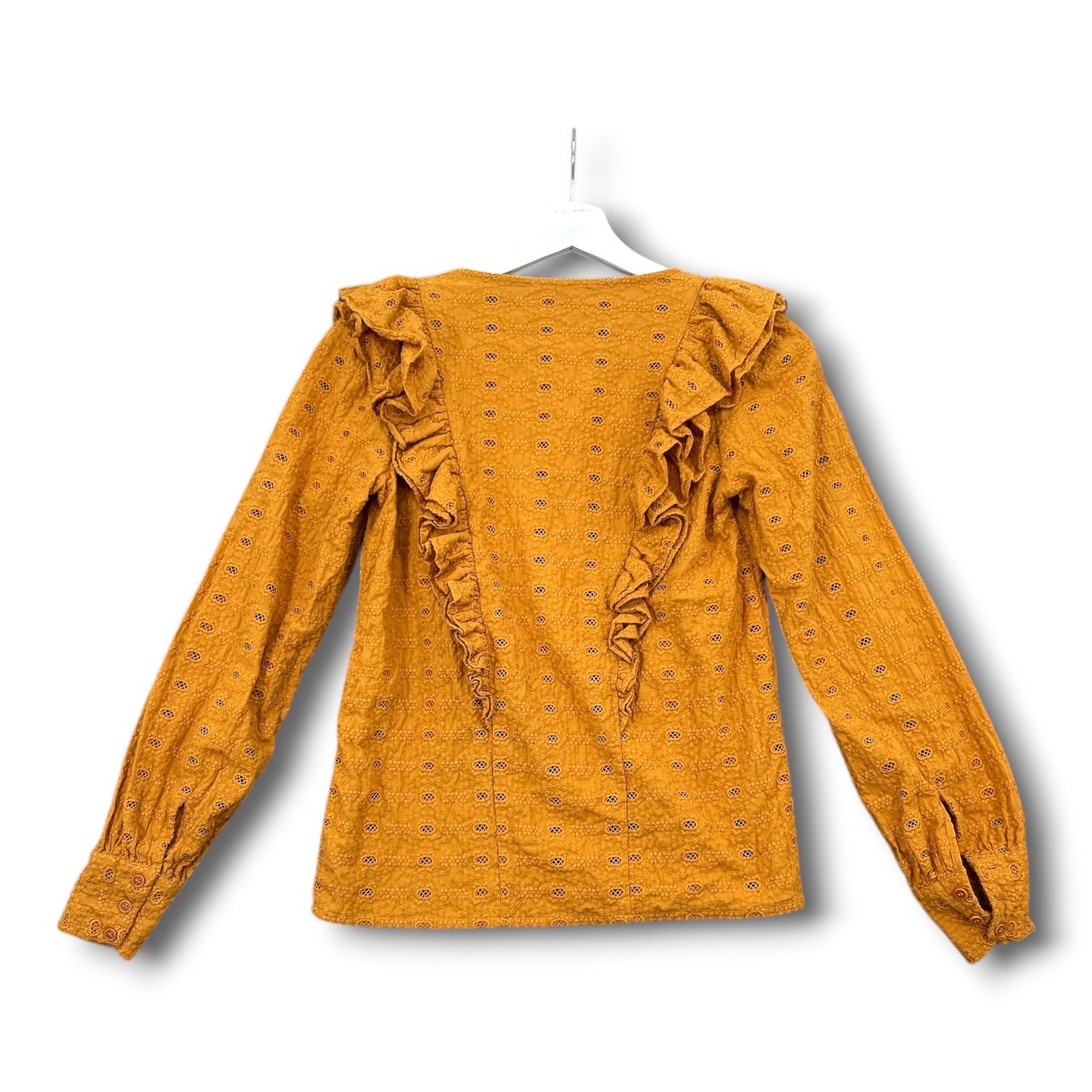 SEZANE セザンヌ コットンエンブロイダリーシャツ 刺繍ブラウス 長袖 