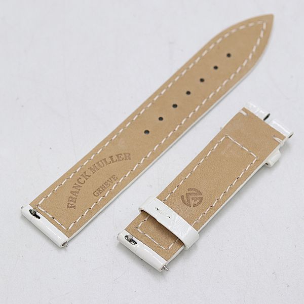 FRANCK MULLER 純正レザーベルト 白 美品 新品同様 フランクミュラー 純正ベルト レザー ホワイトカラー 16mm