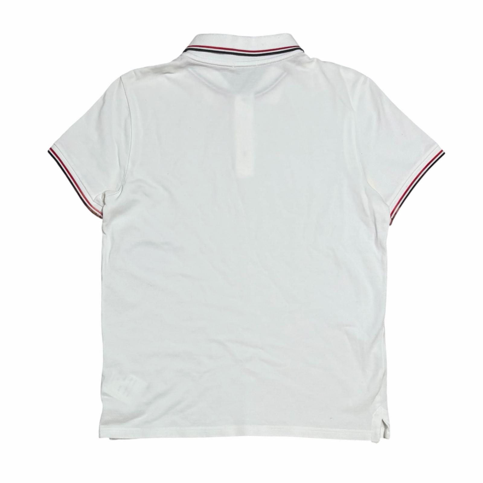 MONCLER ホワイトポロシャツ S ホワイト ポロシャツ : トップ＆Tシャツ 向けの レディース | モンクレール