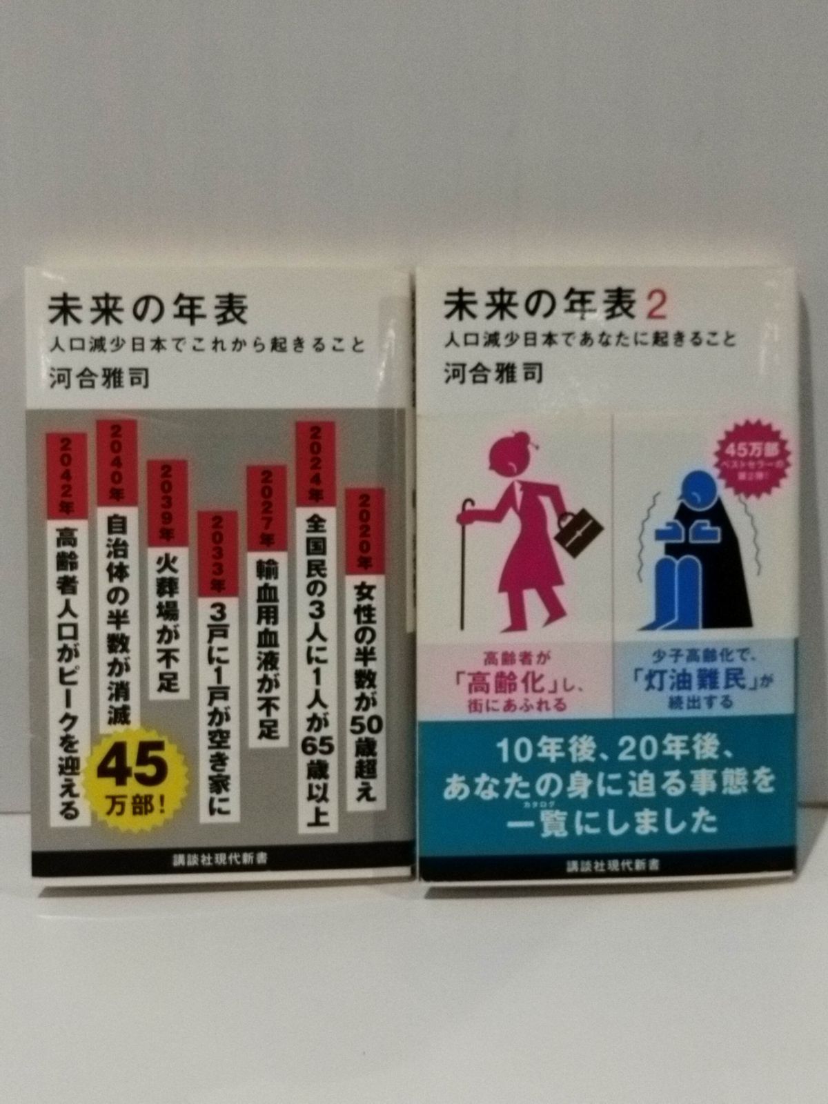 [2 Book Set] Future Chronology Population Decline What Will Happen in Japan/Future Chronology 2 Population Decline What Will Happen to You in Japan (Kodansha Gendai Shinsho) Kawai Masashi [250422mt]