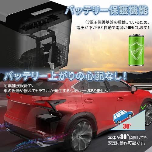 SUNPIE」車載冷蔵庫 20L ポータブル冷蔵庫 -22℃?10℃ 急速冷凍 3WAY電源
