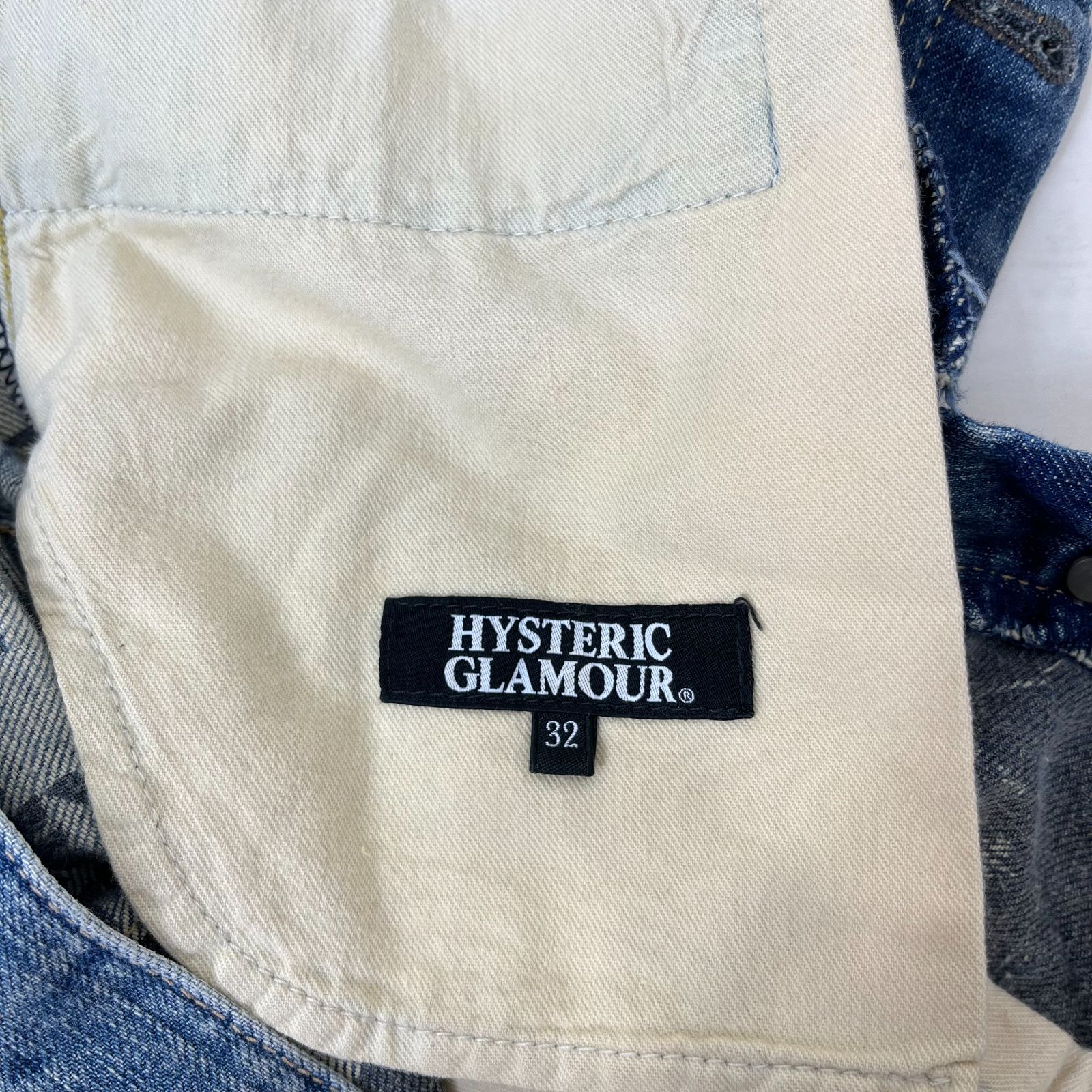 HYSTERIC GLAMOUR ヒステリックグラマー スタッズデニム ダメージ 32