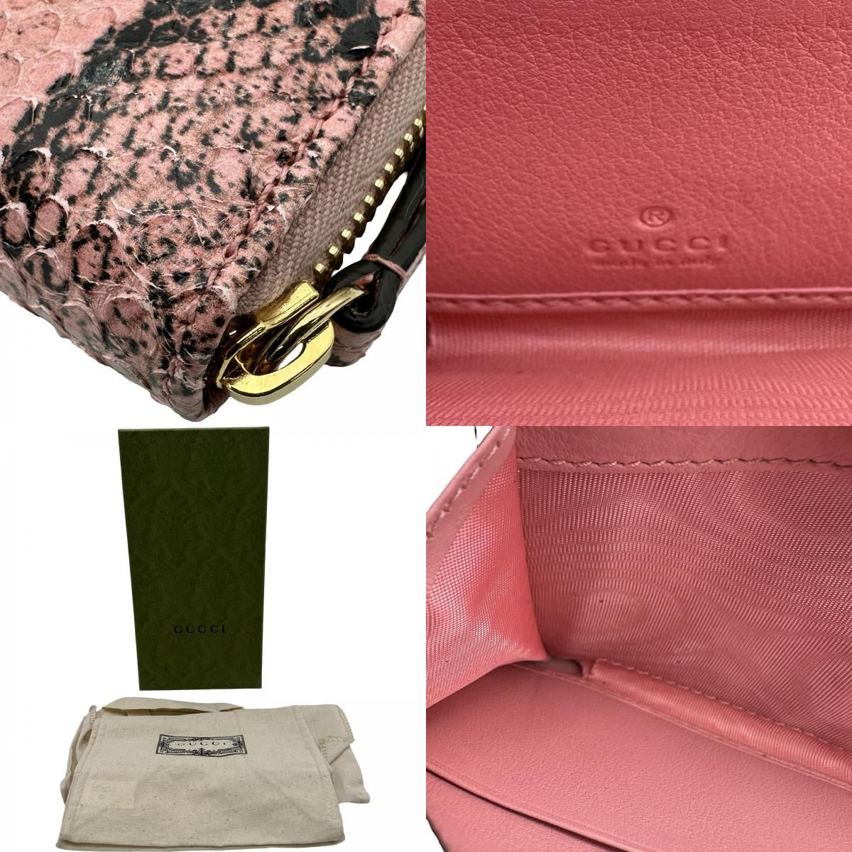 グッチ GUCCI GGマーモントウォレット 456117 ピンク レザー