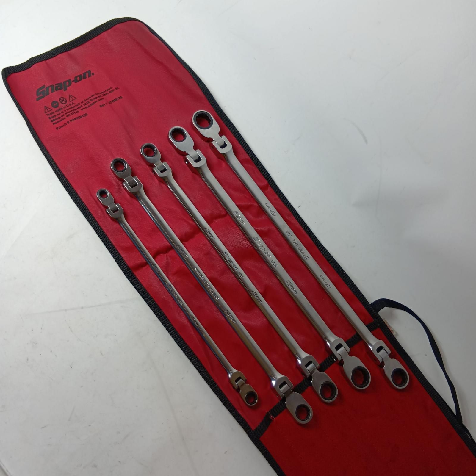 Snap-on スナップオン ダブルフレックスラチェッティングレンチセット XFRM705 ライトグレー 袋付