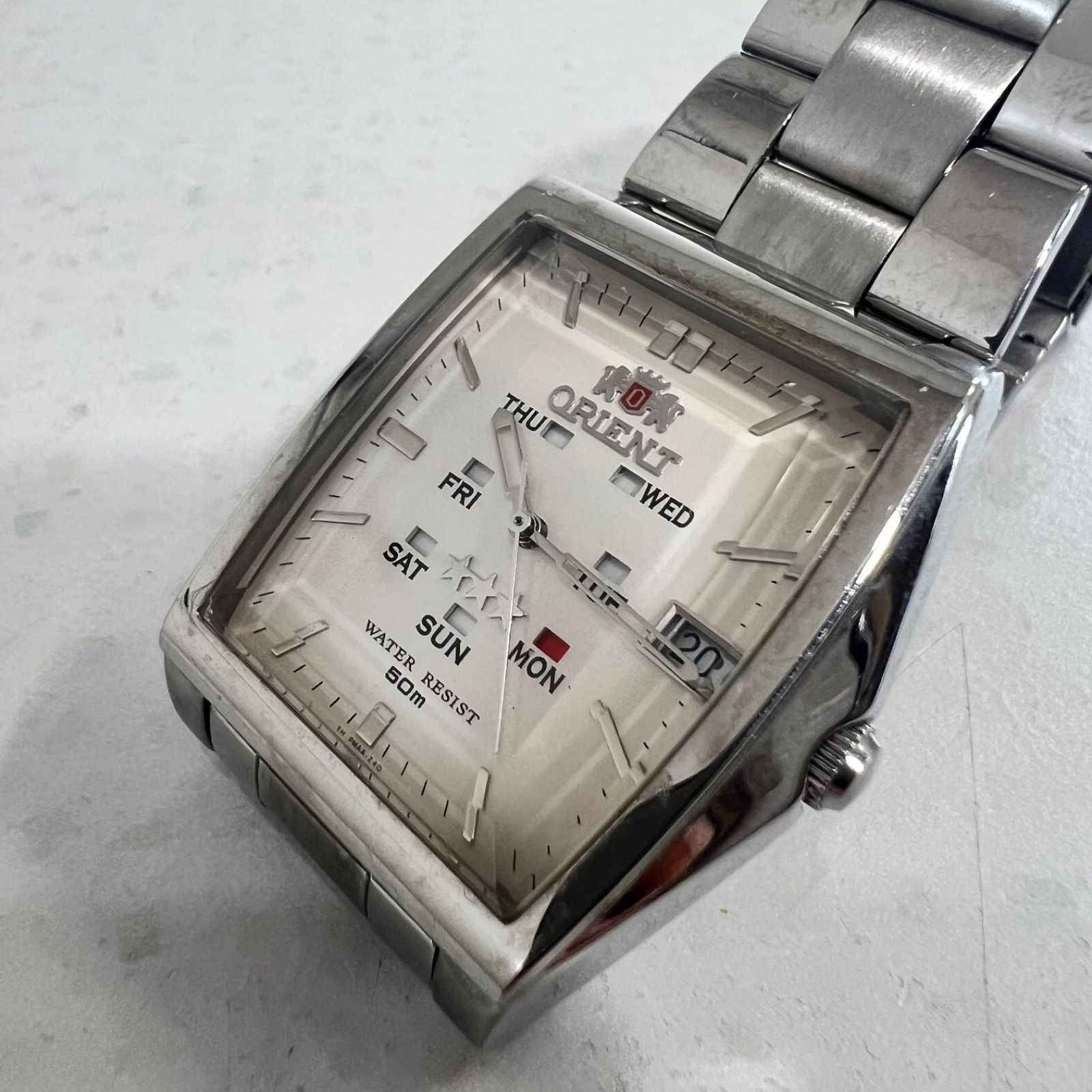 希少】ORIENT オリエント スリースター スクエア（自動巻き）腕時計