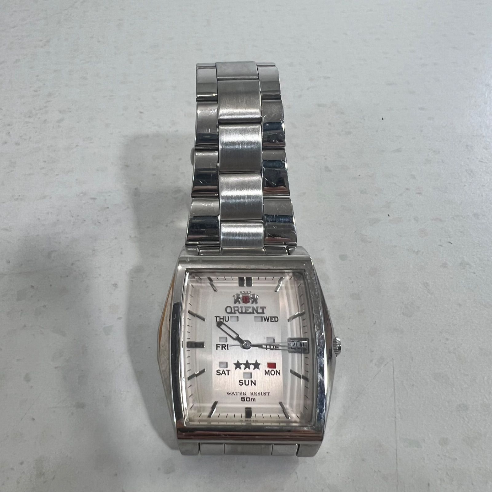 希少】ORIENT オリエント スリースター スクエア（自動巻き）腕時計