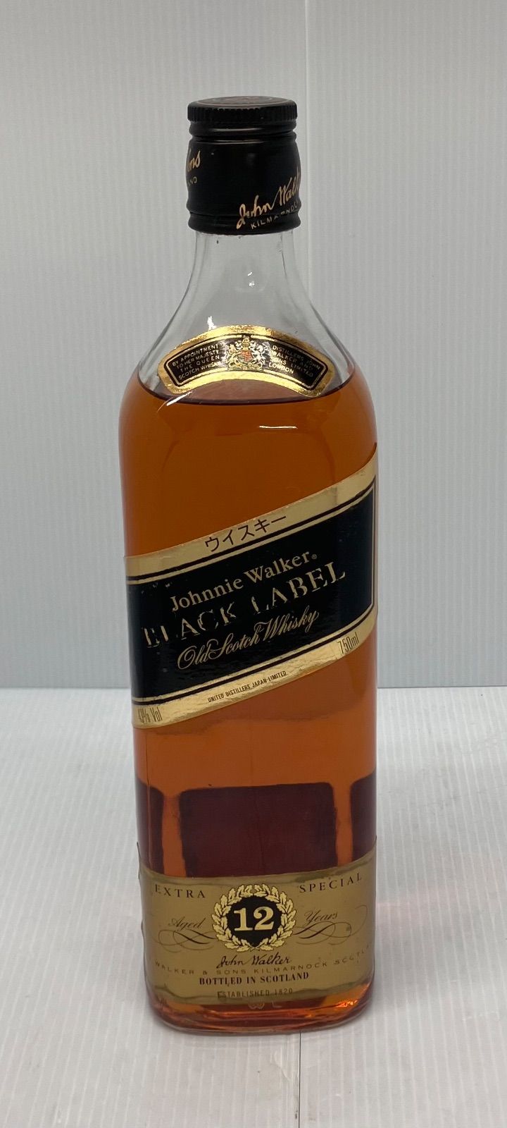 希少廃盤品   Black Label 未開栓】Johnnie Walker BLACK LABEL EXTRA SPECIAL 12年 黒キャップ