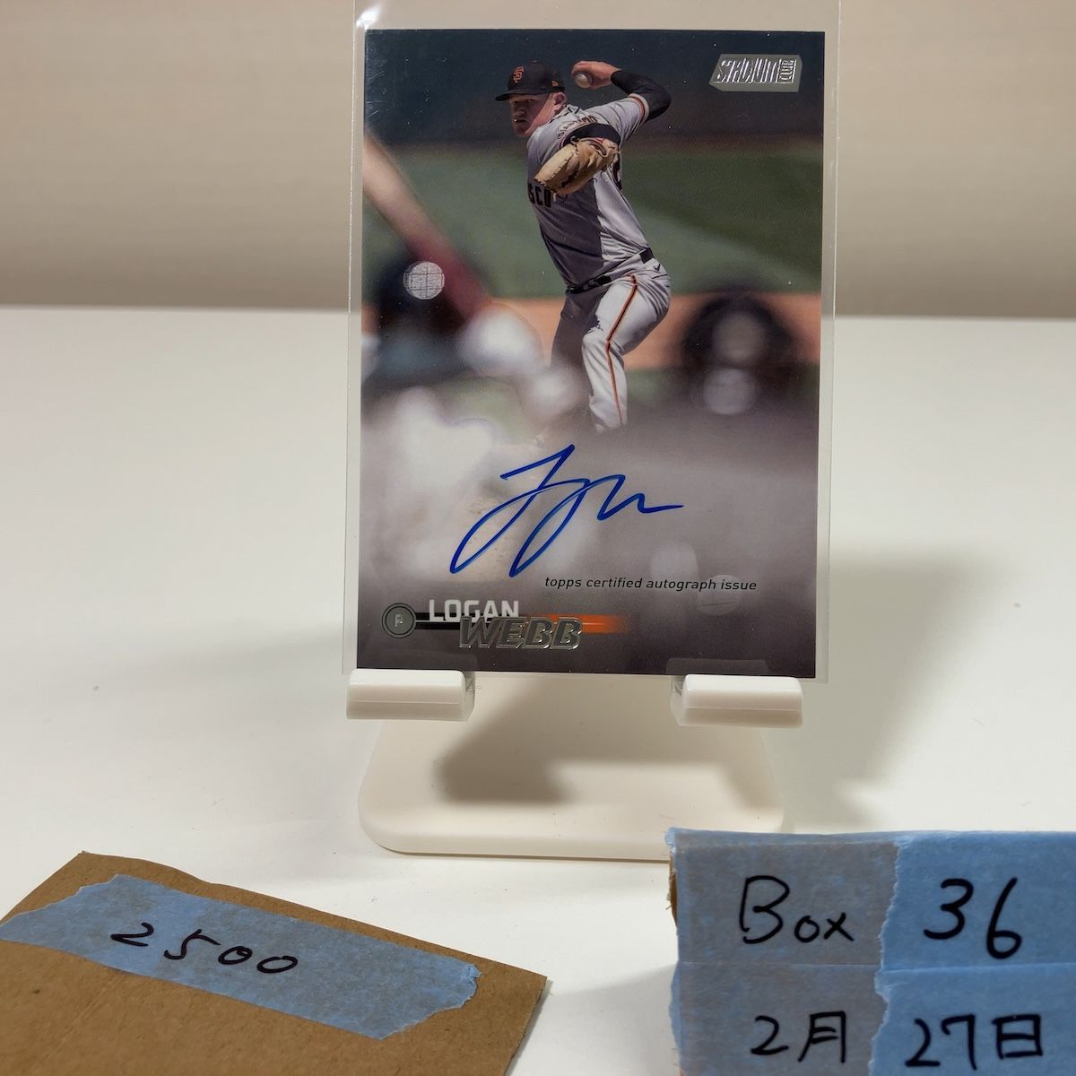 2024 Topps Stadium Club Logan Webb 直筆サイン San Francisco Giants
