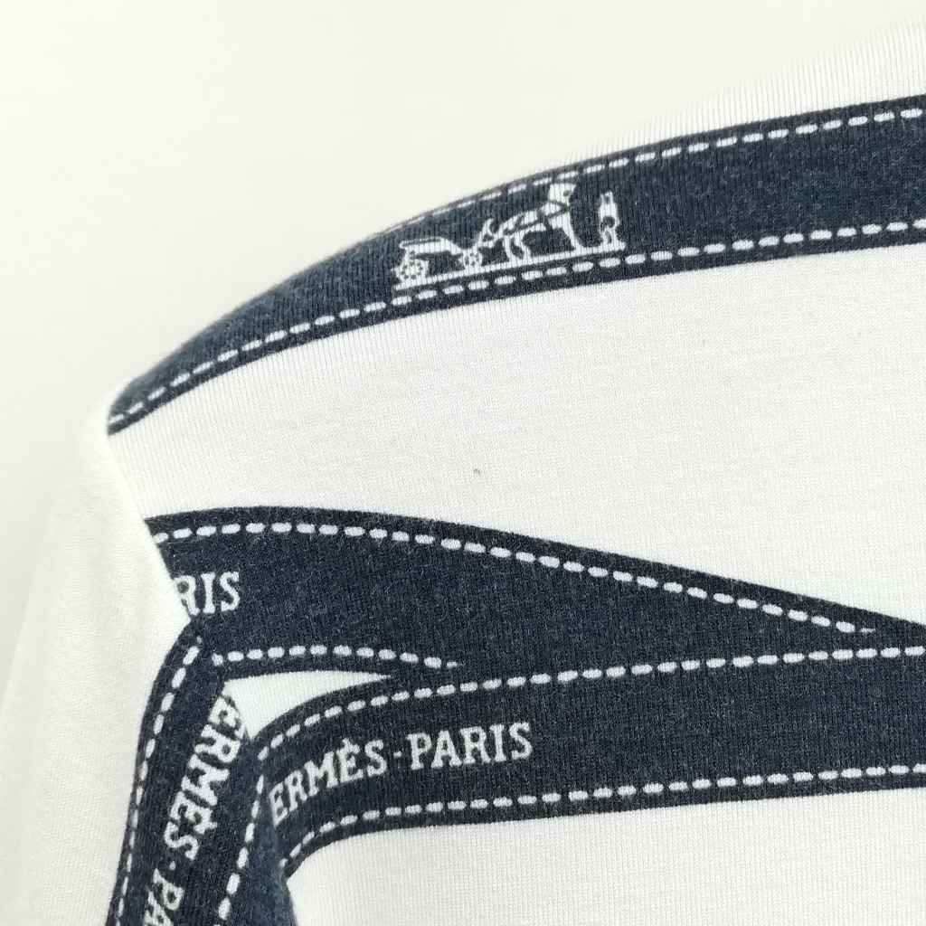 HERMES マルジェラ期 ボルデュックリボンデザイン Tシャツ HERMES エルメス Tシャツ マルジェラ期 ボルデュック クロップド