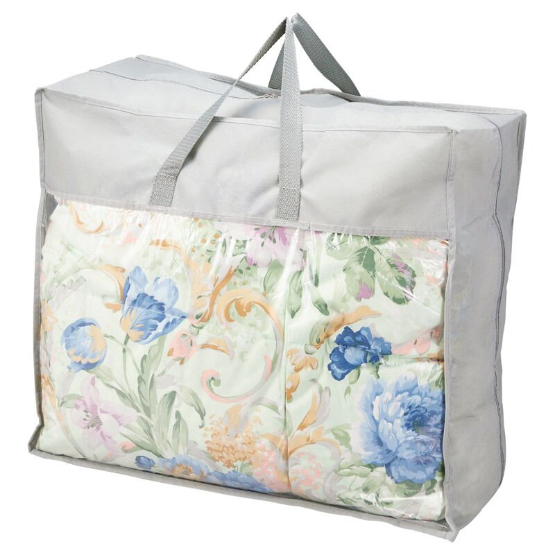 夏の贈り物お中元 羽根ふとんバッグ入り（ダウン20%） 花浪漫 ブルー 150×210cm