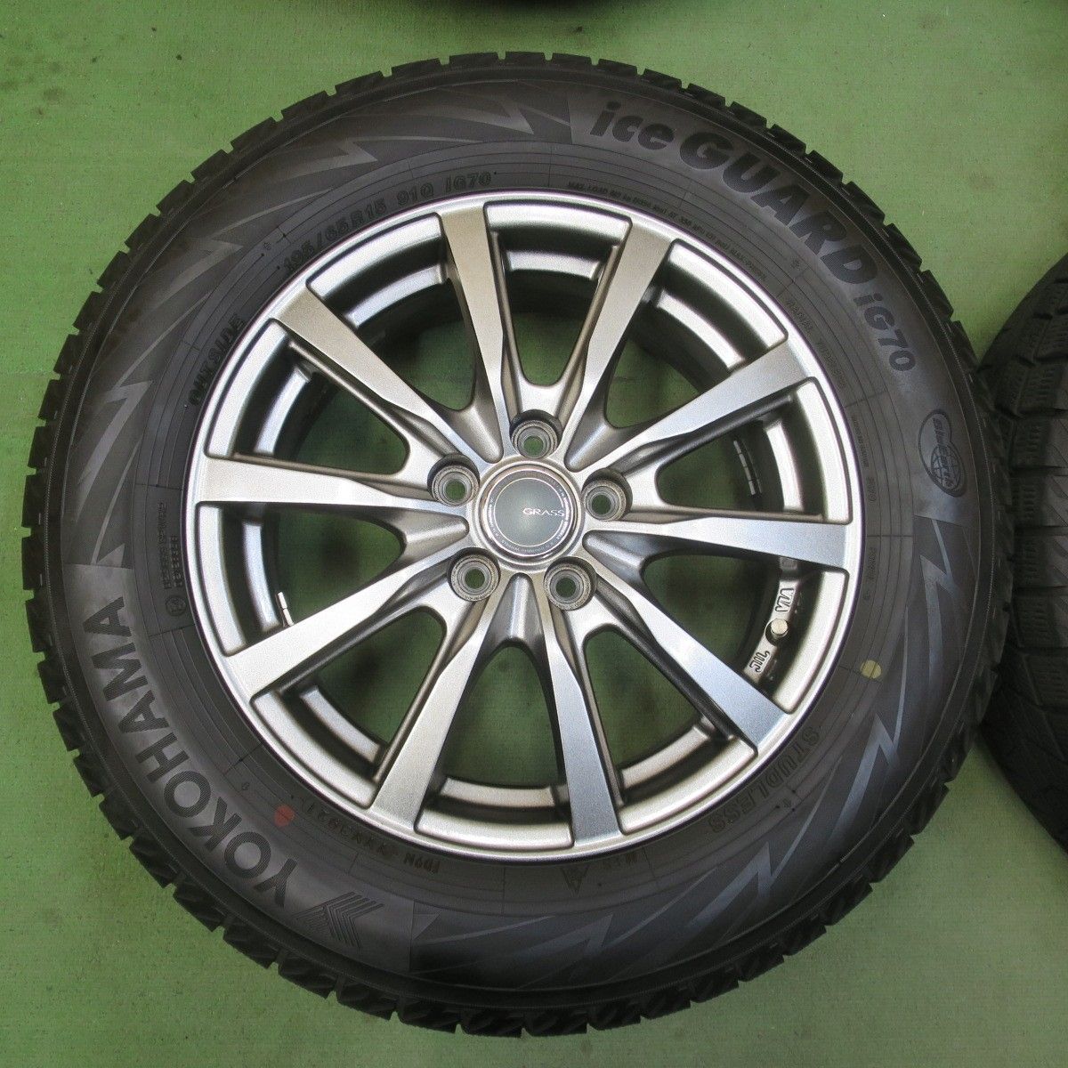 タイヤ走行短め【YOKOHAMA iG70 195/65R15】スタッドレス【トヨタ ウィッシュ 純正ホイール 15インチ 6J5HPCD100+45】プリウスにも(VTL159) 楽天市場】【新品国産車用5穴100】 スタッドレスタイヤ ホイール4本
