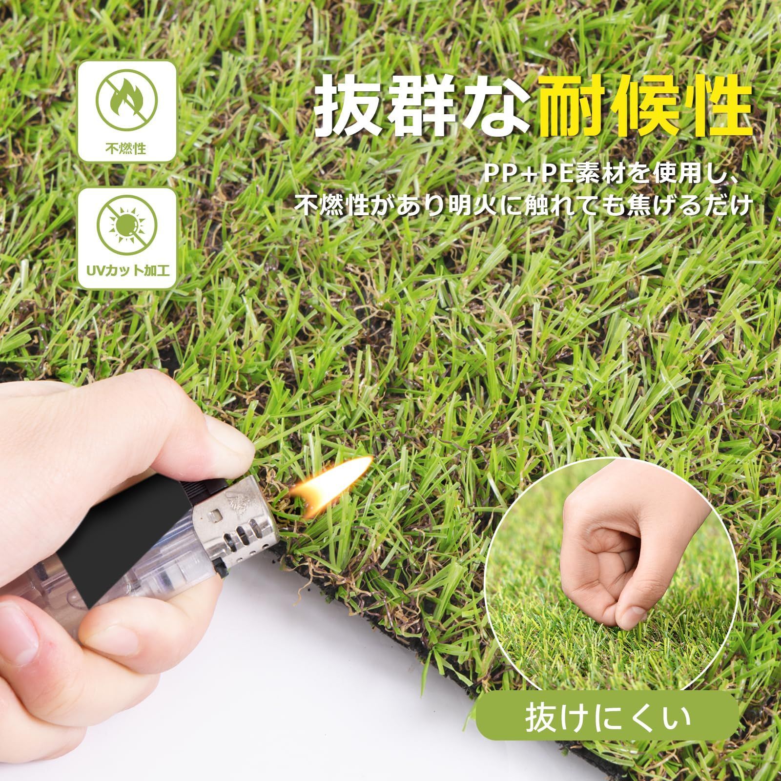 特価商品】人工芝 ロール 芝丈20mm 1mx5m 透水タイプ 防草シート 芝生 