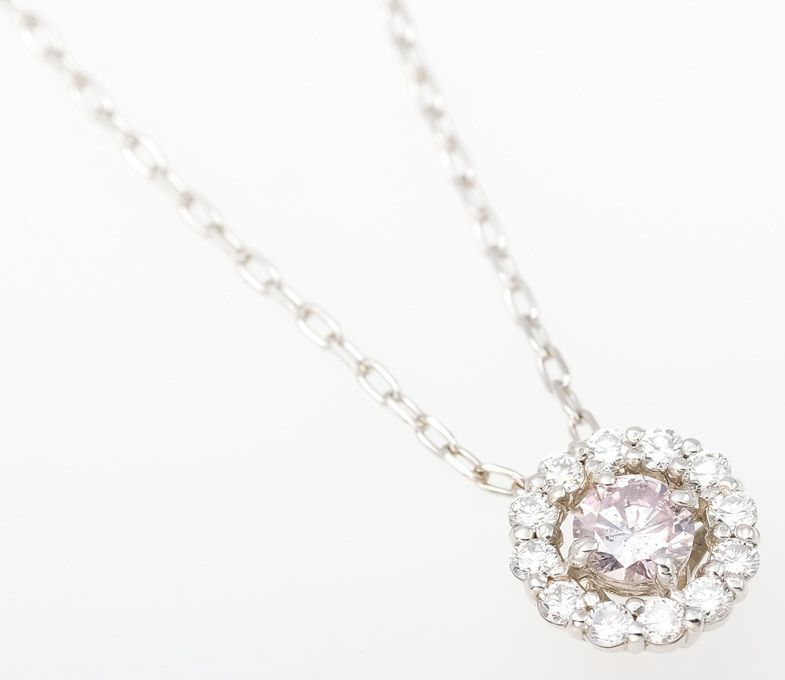 Pt900/850 ピンクダイヤモンド・ダイヤモンド ネックレス 品番d24-316