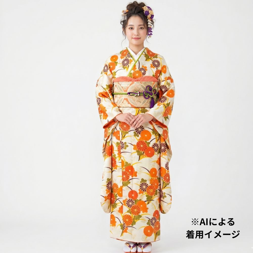 レトロ　振袖　長襦袢セット 100h限定☆ポイント15倍】振袖 長襦袢 セット 正絹 リサイクル着物