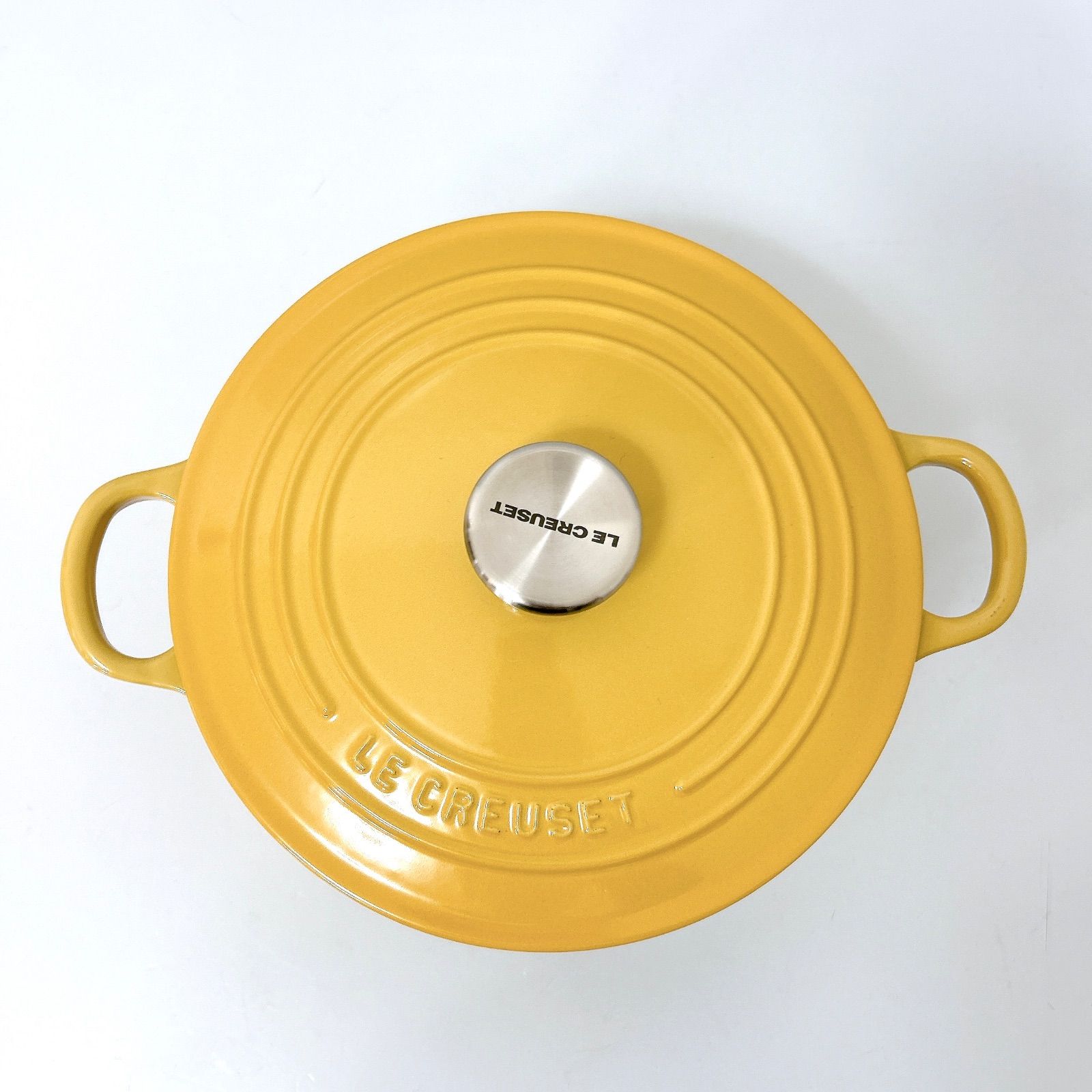 美品　ル・クルーゼ　ココットロンド　22cm イエロー LE CREUSET ル・クルーゼ ココットロンド 22cm レモンイエロー｜Yahoo