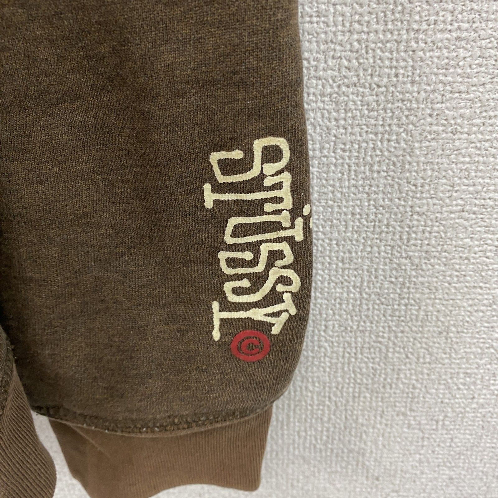 STUSSY 90s 紺タグ フルジップパーカー SY21 ブラウン　XL STUSSY（ステューシー） 90s OLD STUSSY オールド 紺タグ SY21 刺繍